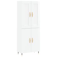 vidaXL Highboard Hochglanz-Weiß 69,5x34x180 cm...