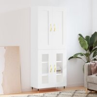 vidaXL Highboard Hochglanz-Weiß 69,5x34x180 cm...