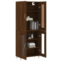 vidaXL Highboard Braun Eichen-Optik 69,5x34x180 cm Holzwerkstoff