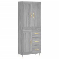 vidaXL Highboard Grau Sonoma 69,5x34x180 cm Holzwerkstoff