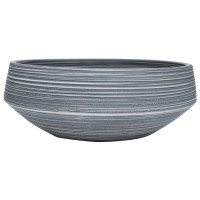 vidaXL Aufsatzwaschbecken Grau Rund Ø41x14 cm Keramik