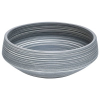 vidaXL Aufsatzwaschbecken Grau Rund Ø41x14 cm Keramik