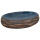 vidaXL Aufsatzwaschbecken Braun und Blau Oval 59x40x15 cm Keramik