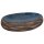 vidaXL Aufsatzwaschbecken Braun und Blau Oval 59x40x15 cm Keramik
