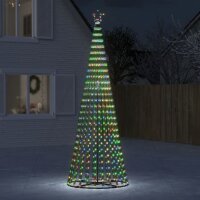 vidaXL Weihnachtsbaum Kegelform 688 LEDs Mehrfarbig 300 cm