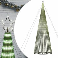 vidaXL Weihnachtsbaum Kegelform 1544 LEDs Kaltwei&szlig; 500 cm