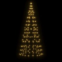 vidaXL LED-Weihnachtsbaum für Fahnenmast 200 LEDs Warmweiß 180 cm
