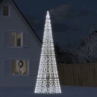 vidaXL LED-Weihnachtsbaum f&uuml;r Fahnenmast 1534 LEDs Kaltwei&szlig; 500 cm