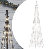 vidaXL LED-Weihnachtsbaum f&uuml;r Fahnenmast 1534 LEDs Kaltwei&szlig; 500 cm