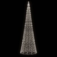 vidaXL LED-Weihnachtsbaum f&uuml;r Fahnenmast 1534 LEDs Kaltwei&szlig; 500 cm