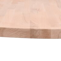 vidaXL Tischplatte &Oslash;80x1,5 cm Rund Massivholz Buche