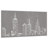 vidaXL Garten-Wanddeko 105x55 cm Cortenstahl Skyline-Design