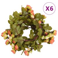 vidaXL Künstliche Blumengirlanden 6 Stk. Abendrot 215 cm
