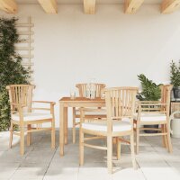 vidaXL 5-tlg. Garten-Essgruppe Massivholz Teak