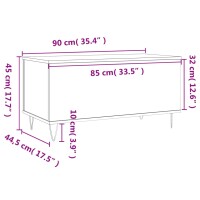 vidaXL Couchtisch Sonoma-Eiche 90x44,5x45 cm Holzwerkstoff