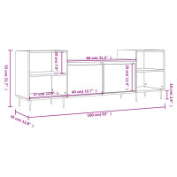 vidaXL TV-Schrank Braun Eichen-Optik 160x35x55 cm Holzwerkstoff