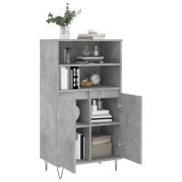 vidaXL Highboard Betongrau 60x36x110 cm Holzwerkstoff