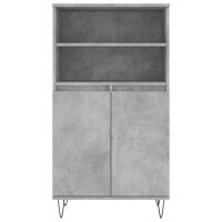 vidaXL Highboard Betongrau 60x36x110 cm Holzwerkstoff