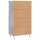 vidaXL Highboard Betongrau 60x36x110 cm Holzwerkstoff