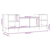 vidaXL TV-Schrank Wei&szlig; 160x35x55 cm Holzwerkstoff