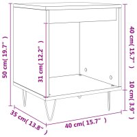 vidaXL Nachttisch Hochglanz-Weiß 40x35x50 cm Holzwerkstoff
