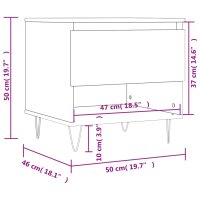 vidaXL Couchtisch Betongrau 50x46x50 cm Holzwerkstoff