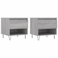 vidaXL Couchtische 2 Stk. Grau Sonoma 50x46x50 cm Holzwerkstoff