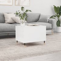 vidaXL Couchtisch Hochglanz-Wei&szlig; 60x44,5x45 cm Holzwerkstoff