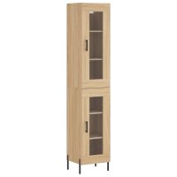 vidaXL Highboard Sonoma-Eiche 34,5x34x180 cm Holzwerkstoff