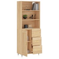 vidaXL Highboard Sonoma-Eiche 69,5x34x180 cm Holzwerkstoff