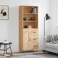 vidaXL Highboard Sonoma-Eiche 69,5x34x180 cm Holzwerkstoff