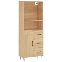 vidaXL Highboard Sonoma-Eiche 69,5x34x180 cm Holzwerkstoff