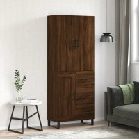 vidaXL Highboard Braun Eichen-Optik 69,5x34x180 cm Holzwerkstoff