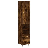 vidaXL Highboard Räuchereiche 34,5x34x180 cm...