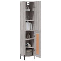 vidaXL Highboard Grau Sonoma 34,5x34x180 cm Holzwerkstoff