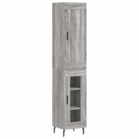 vidaXL Highboard Grau Sonoma 34,5x34x180 cm Holzwerkstoff