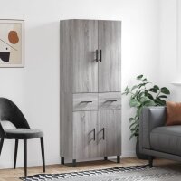 vidaXL Highboard Grau Sonoma 69,5x34x180 cm Holzwerkstoff