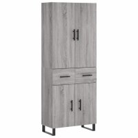 vidaXL Highboard Grau Sonoma 69,5x34x180 cm Holzwerkstoff