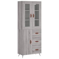 vidaXL Highboard Grau Sonoma 69,5x34x180 cm Holzwerkstoff