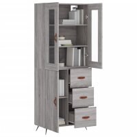 vidaXL Highboard Grau Sonoma 69,5x34x180 cm Holzwerkstoff