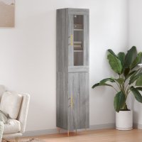 vidaXL Highboard Grau Sonoma 34,5x34x180 cm Holzwerkstoff
