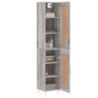 vidaXL Highboard Grau Sonoma 34,5x34x180 cm Holzwerkstoff