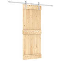 vidaXL Schiebetür mit Beschlag 80x210 cm Massivholz...