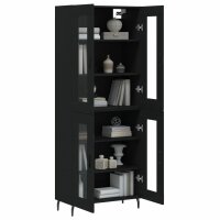 vidaXL Highboard Schwarz 69,5x34x180 cm Holzwerkstoff