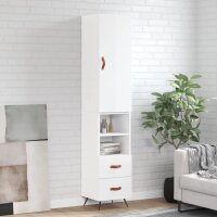 vidaXL Highboard Hochglanz-Weiß 34,5x34x180 cm...