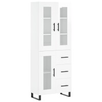 vidaXL Highboard Hochglanz-Weiß 69,5x34x180 cm...