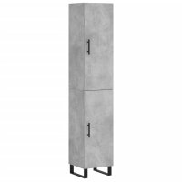 vidaXL Highboard Betongrau 34,5x34x180 cm Holzwerkstoff