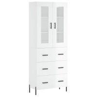 vidaXL Highboard Hochglanz-Wei&szlig; 69,5x34x180 cm Holzwerkstoff