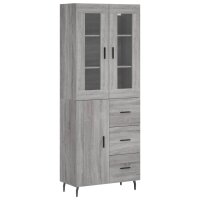 vidaXL Highboard Grau Sonoma 69,5x34x180 cm Holzwerkstoff