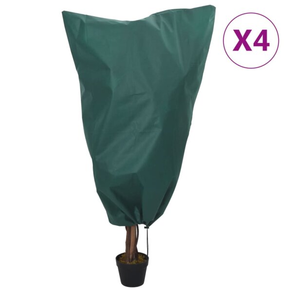 vidaXL Wintervlies mit Kordelzug 4 Stk. 70 g/m&sup2; 0,8x1,2 m